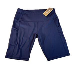 Oalka Performance Yoga Shorts Womens L Black Bike Shorts NWT Gym, Training